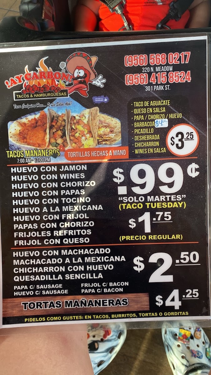 Ay Carbon Tacos and Hamburguesas Menu - Image 4